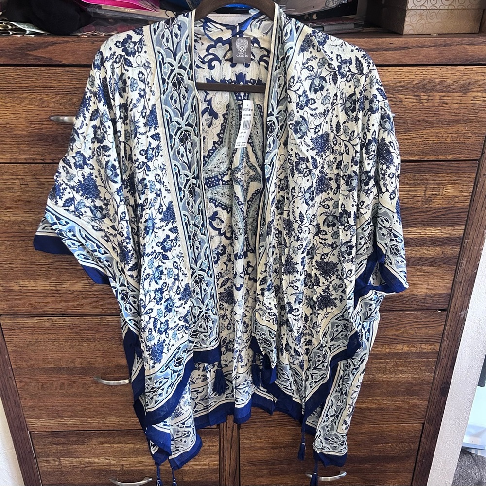 Vince Camuto open kimono topper OS